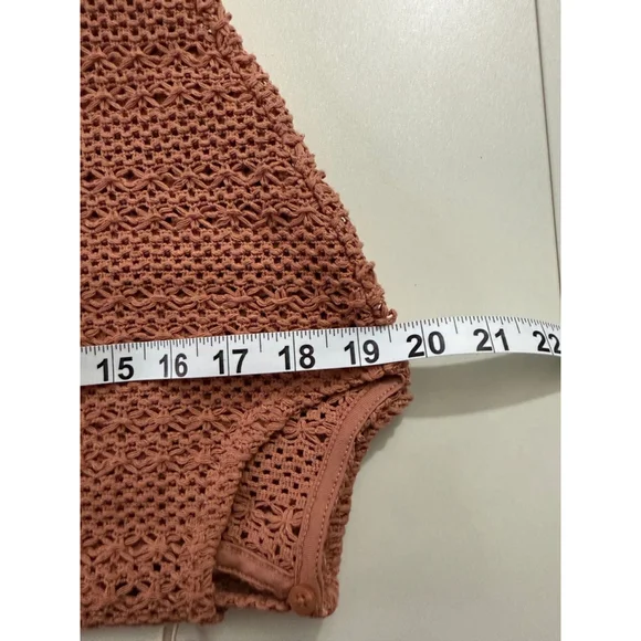 SPLENDID women's teak colored Finley cotton blend crochet short